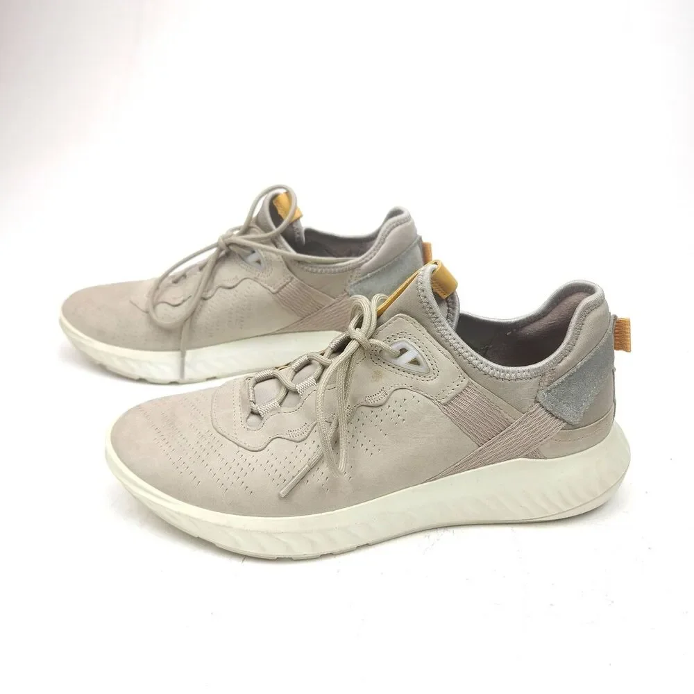 ECCO Men's St.1 Lite M Sneakers, Gray Nubuck Size 41 US 7-7.5